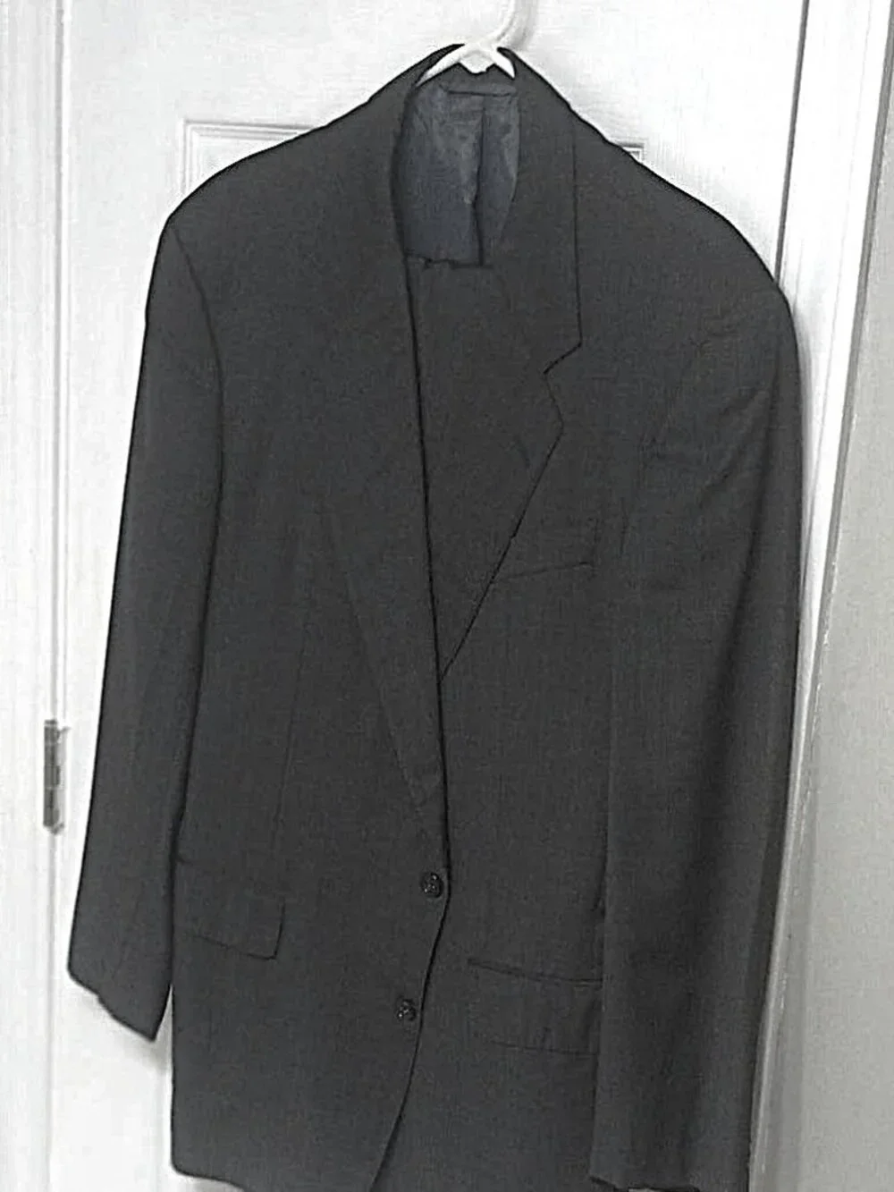 Hickey Freeman 1155 Collection Men Gray 2 Piece Suit 42L